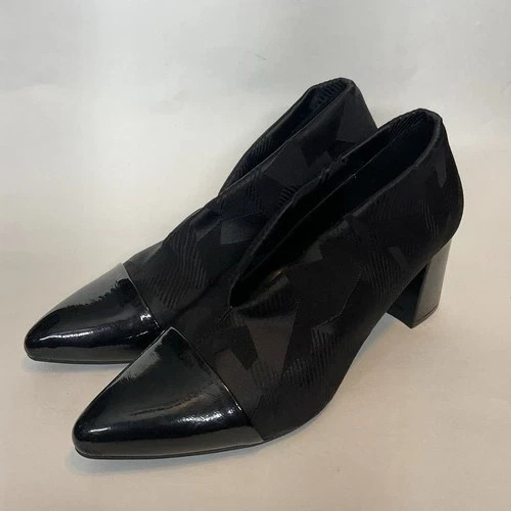 Impo Neah Stretch Stable Soft V-Throat Cap Toe Block Heel Pumps Women 11M China